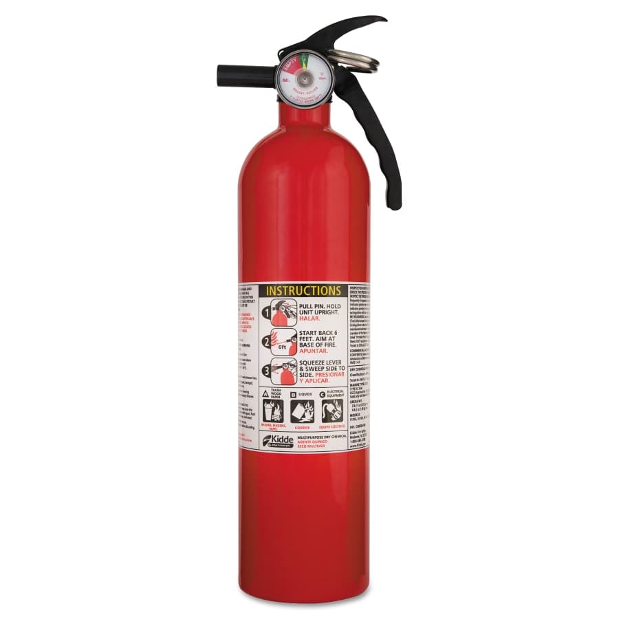 KIDDE FA110 Multipurpose Home Fire Extinguisher, Type A, B, C, 2.5 lb