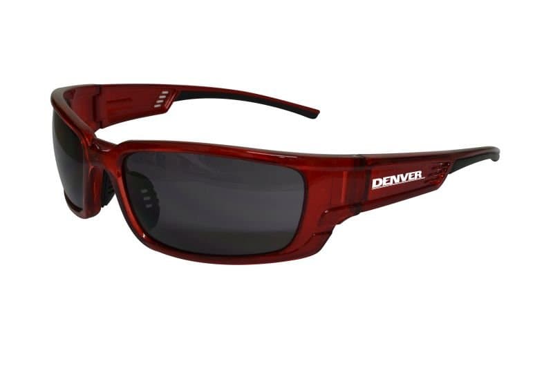 Maxisafe Denver Premium Safety Glasses, Red Frame - Smoke Lens