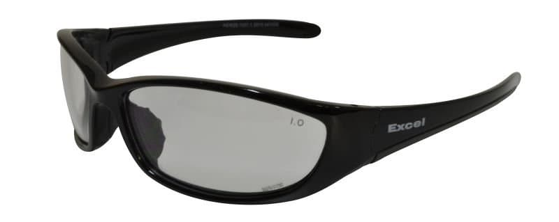 Maxisafe Excel Black Frame Clear Safety Glasses