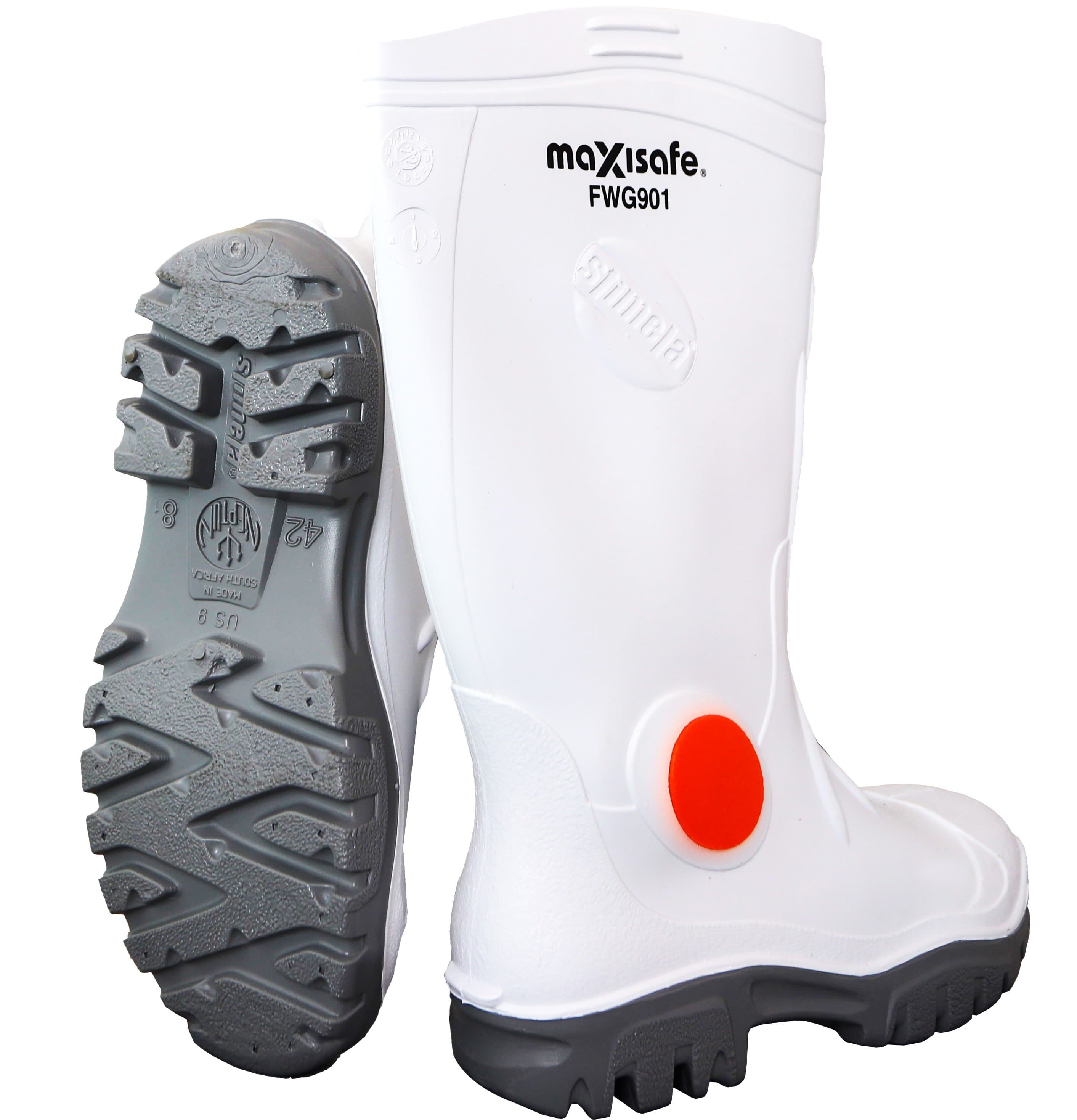 Maxisafe Stimela 'Executive' White Gumboot With Safety Toe