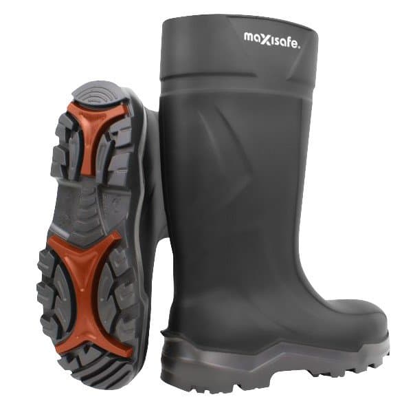 Maxisafe Xtremegrip Black Polyurethane Gumboots