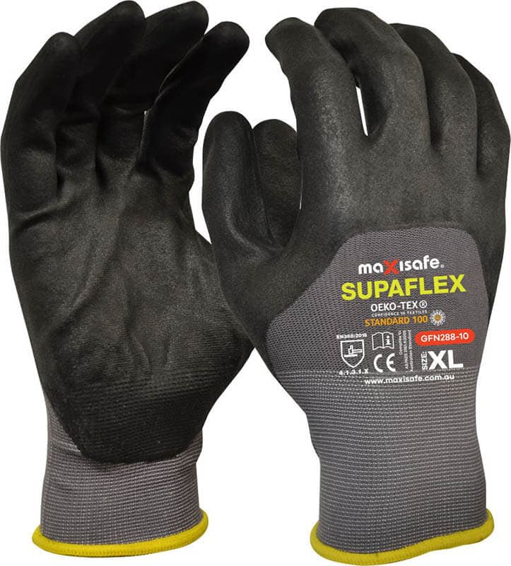 Maxisafe Supaflex Glove With 3/4 Micro Foam Coating