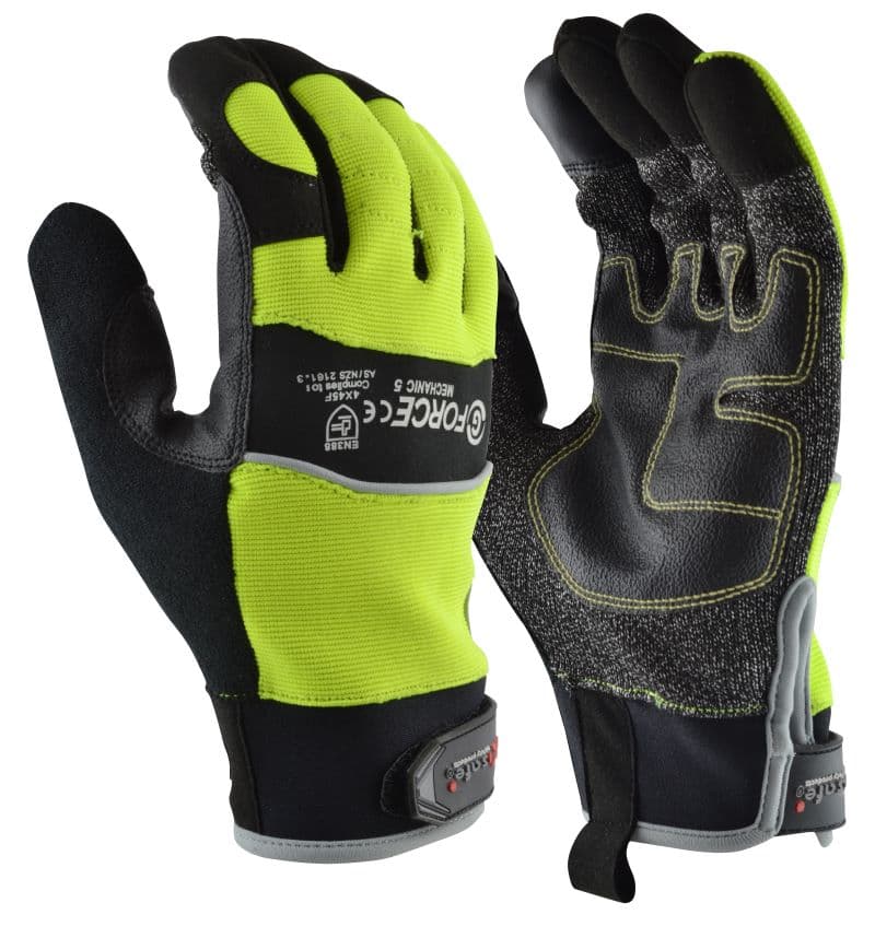 Maxisafe G-Force Hi-Vis Cut 5 Mechanics Glove