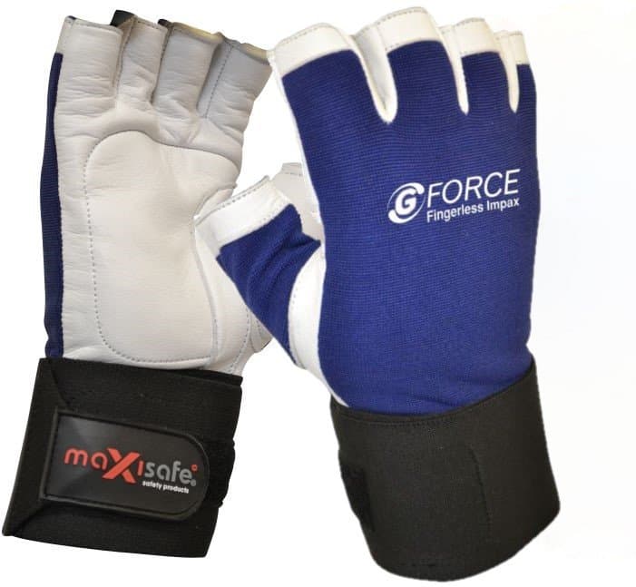 Maxisafe G-Force Fingerless Anti-Vibration Mechanics Gloves