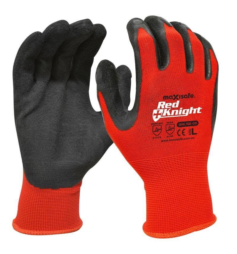 Maxisafe Red Knight Latex Gripmaster Glove