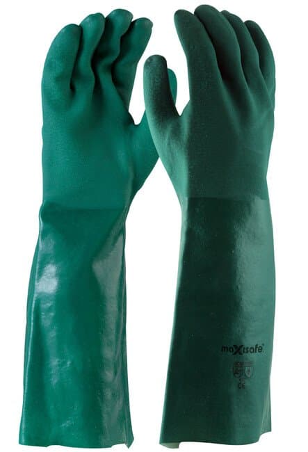 Maxisafe Green Double Dipped Pvc Gauntlet_1