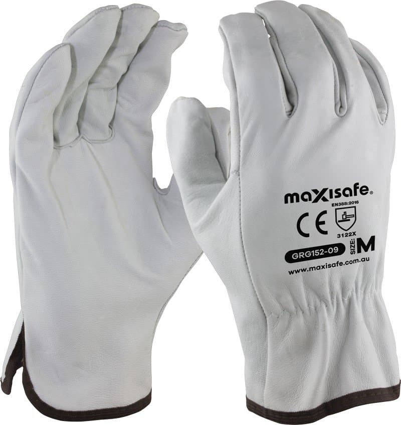 Maxisafe Economy Full Grain Rigger Glove (Retail Carded)