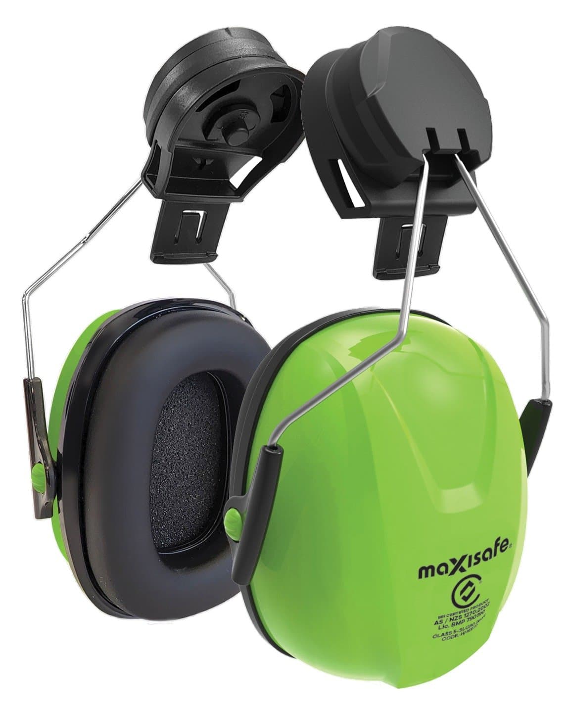 Maxisafe Helmet Earmuffs With 25Mm Clip & Soft Pvc Cushions