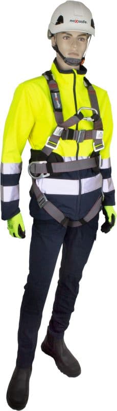 Maxisafe Full Body Harness With Cs Loops, Padded Waist, Frontal Loops, Side D Rings & Steel Alloy Fittings