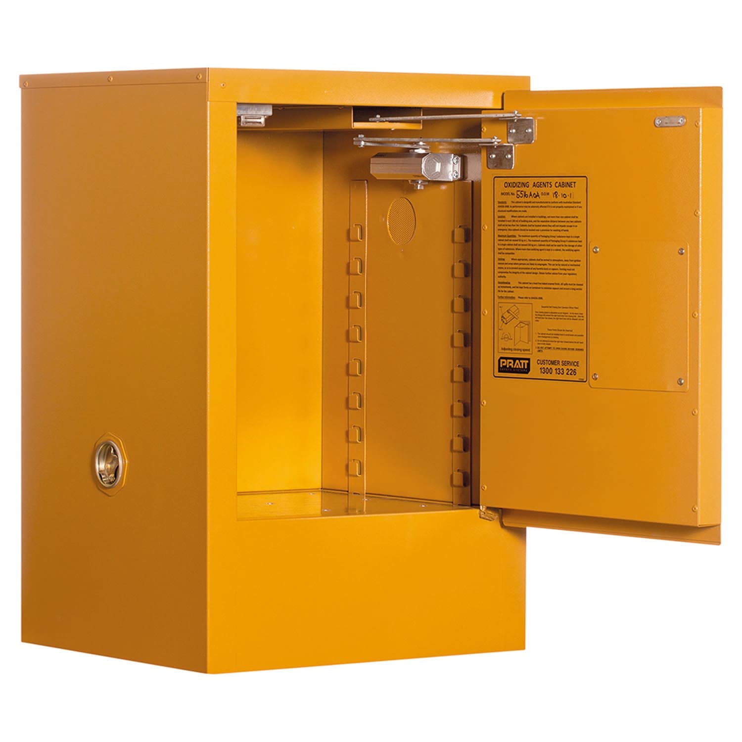 Pratt Class 4 Dangerous Goods Storage Cabinet: 30L - 1 Door - 1 Shelf_1