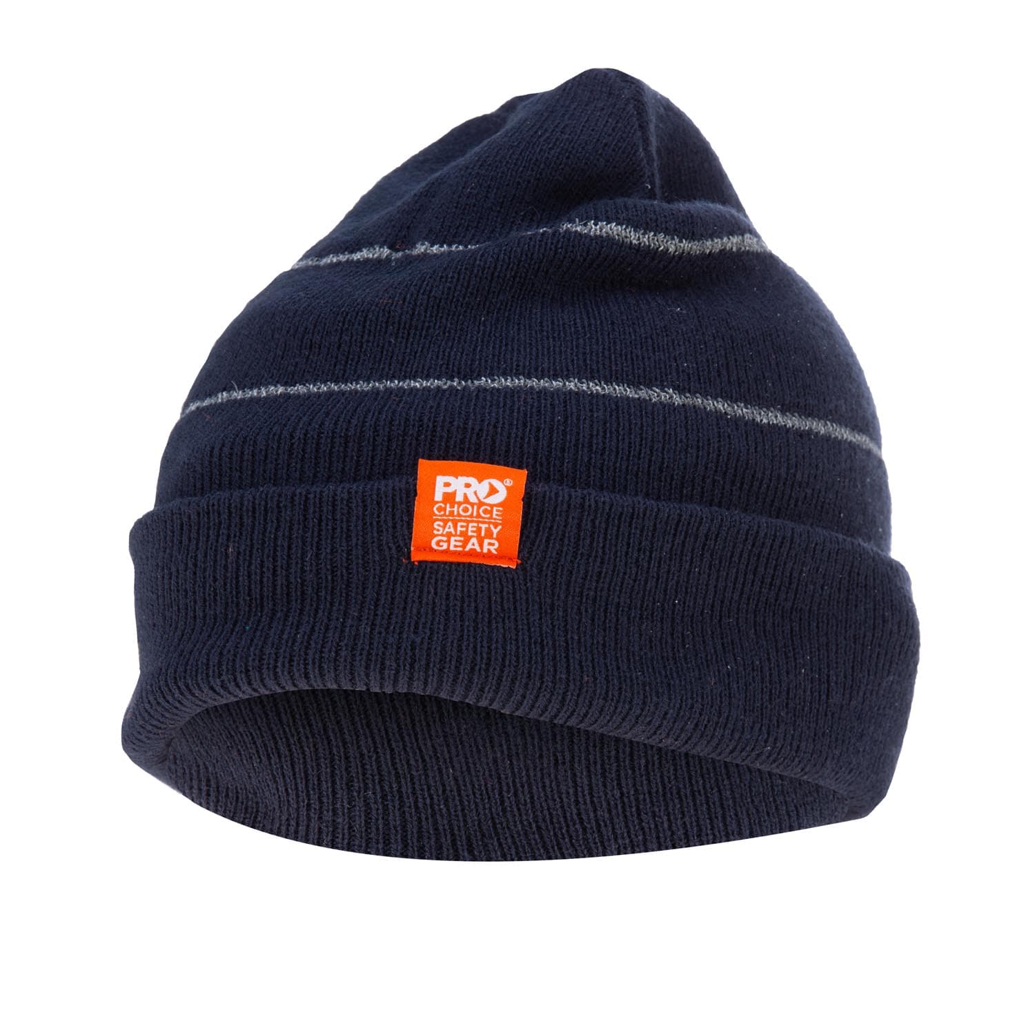 Pro Choice Navy Beanie With Retro-Reflective Stripes