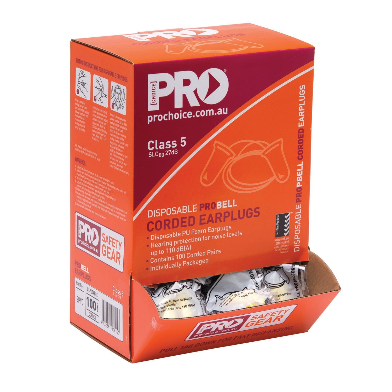 Pro Choice Probell Disposable Corded Earplugs Corded_2