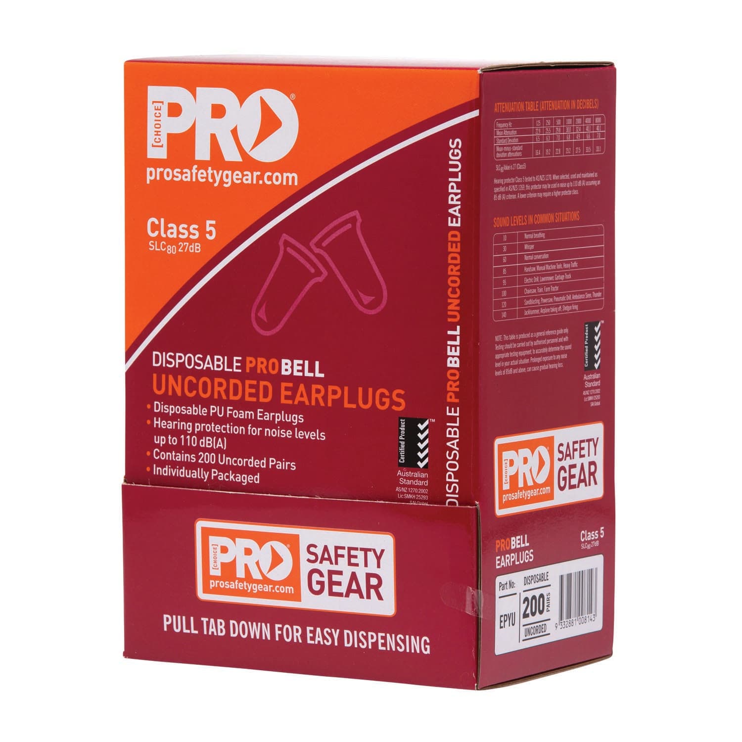 Pro Choice Probell Disposable Uncorded Earplugs Uncorded_1