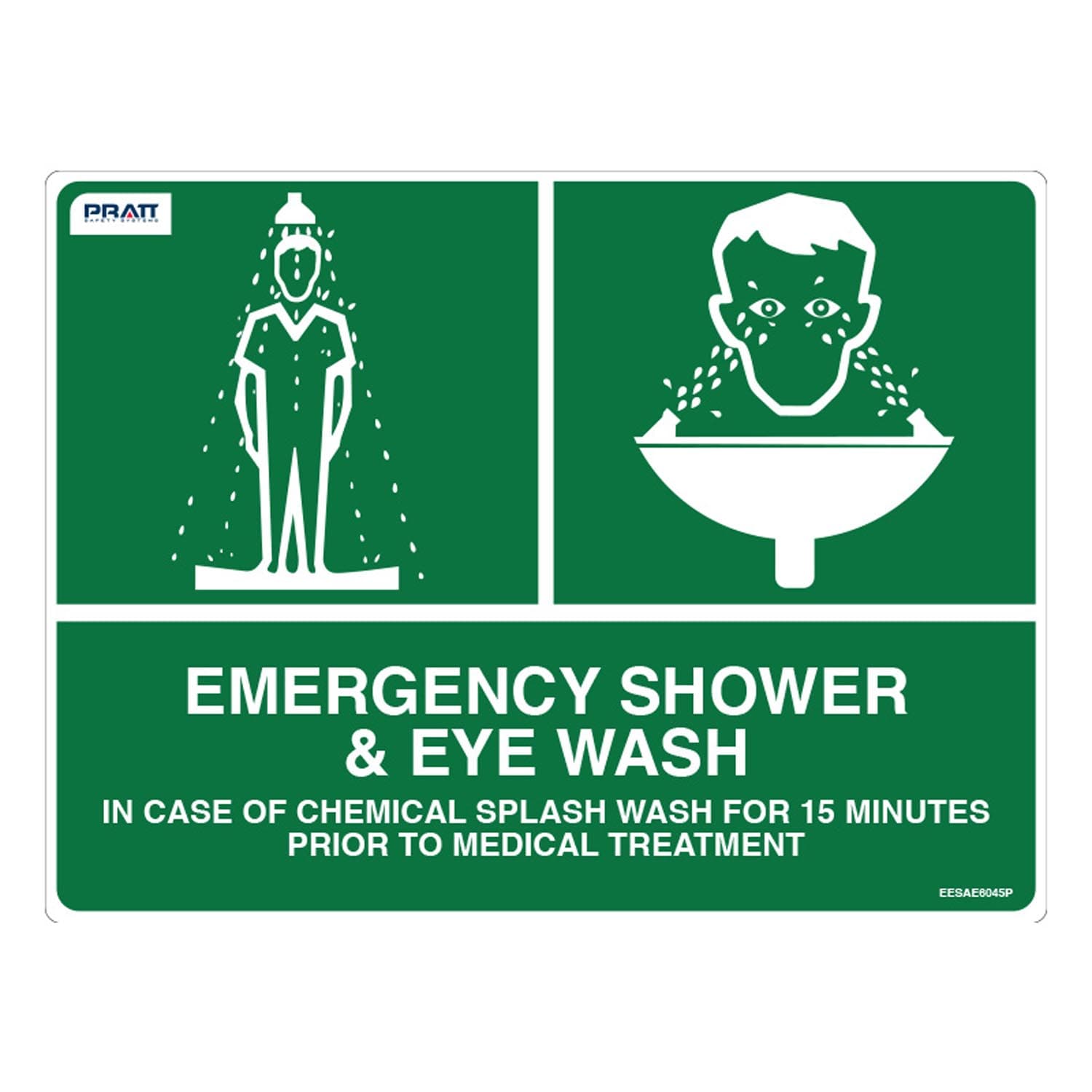 Pratt Safety Systems Emergency Shower & Eyewash Sign_6