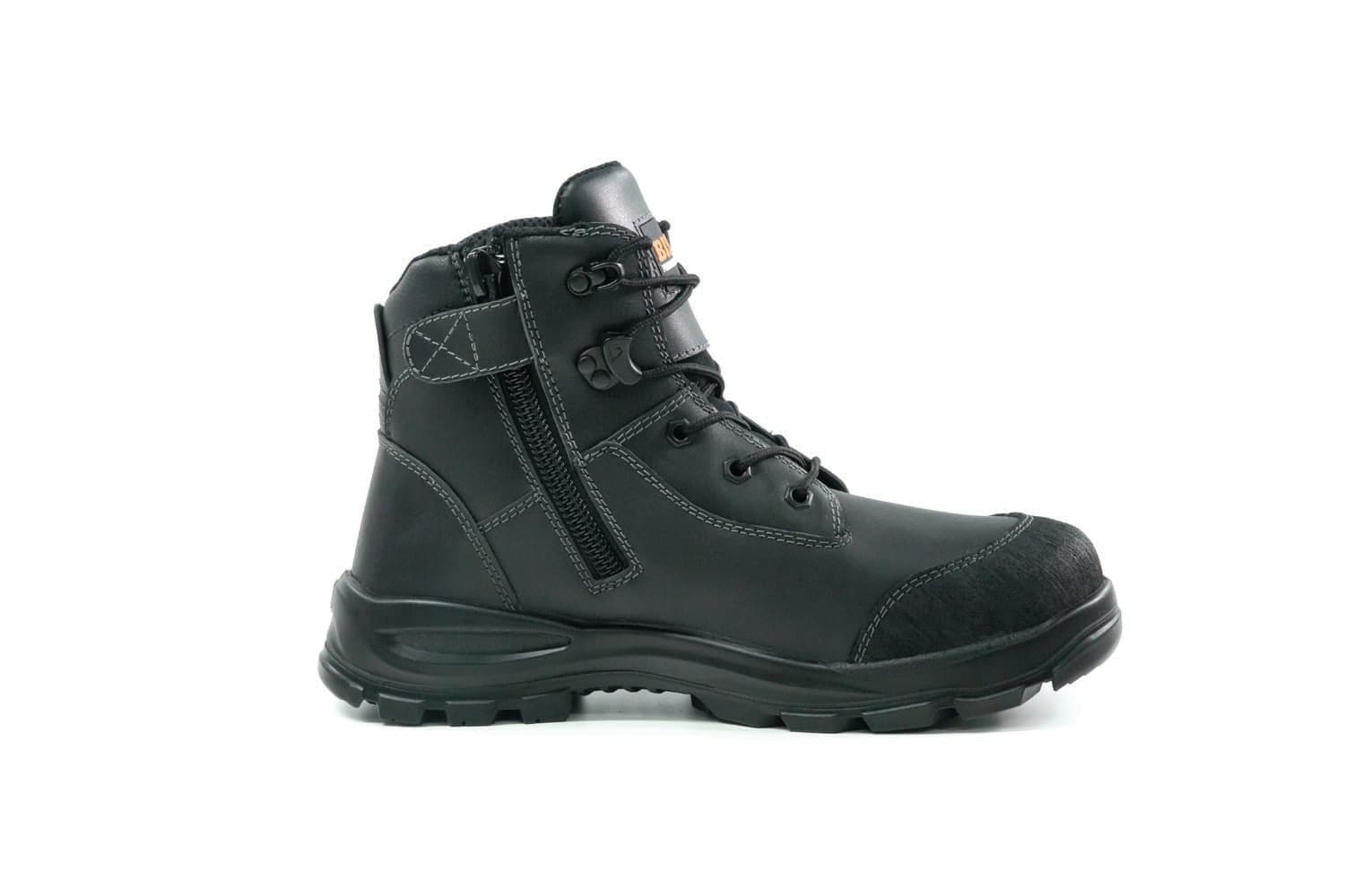 Bison Tor Lace Up Safety Boot With Zip Black_1