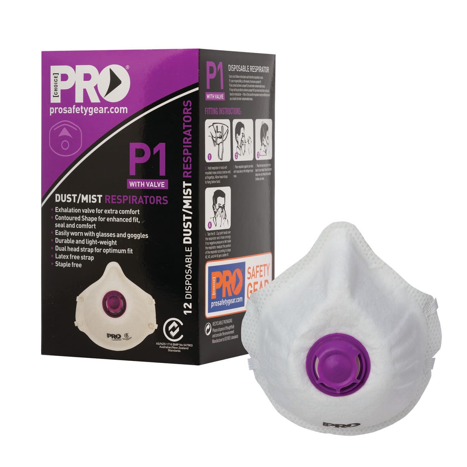 Pro Choice Dust Masks  P1+Valve