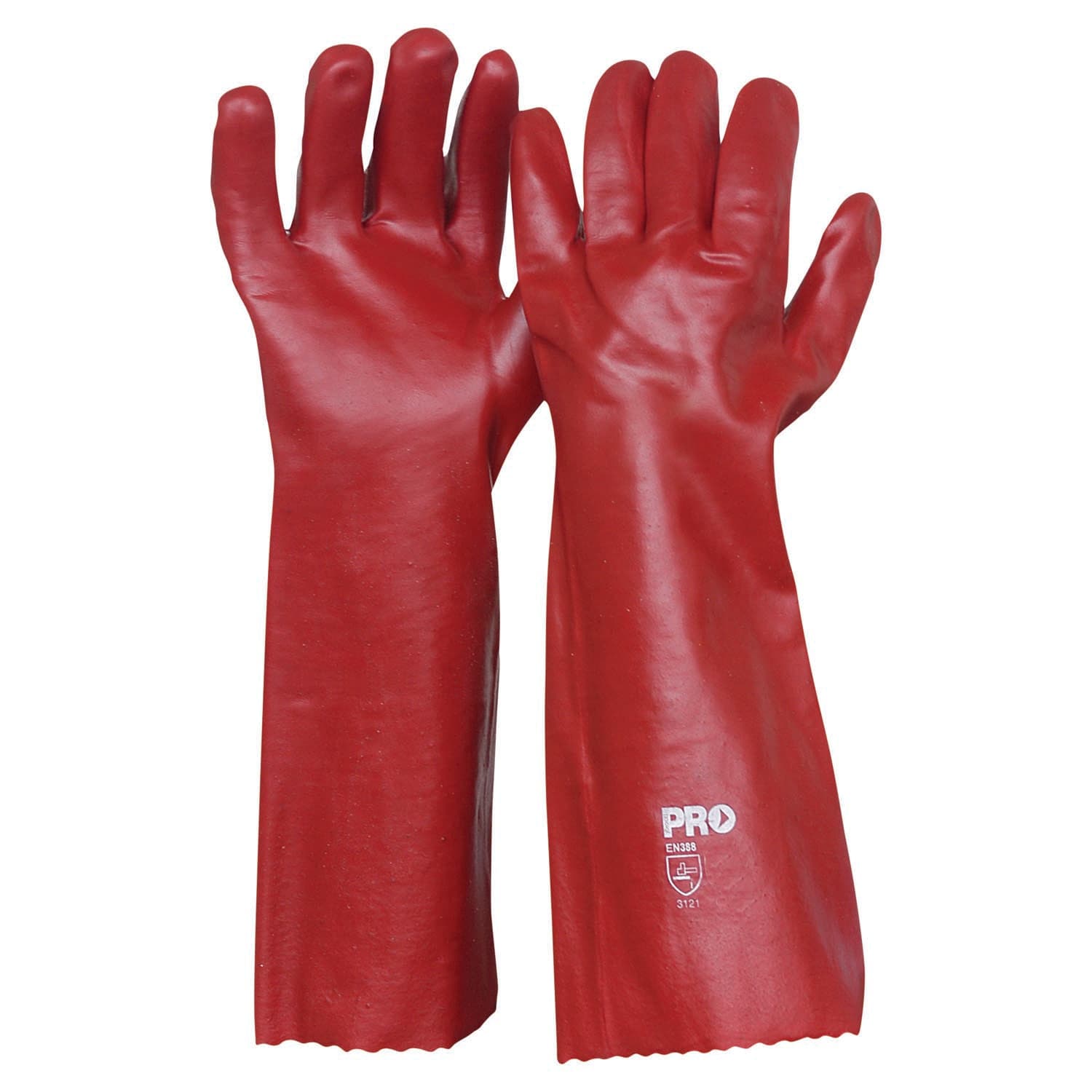 Pro Choice 45Cm Red Pvc Gloves Large