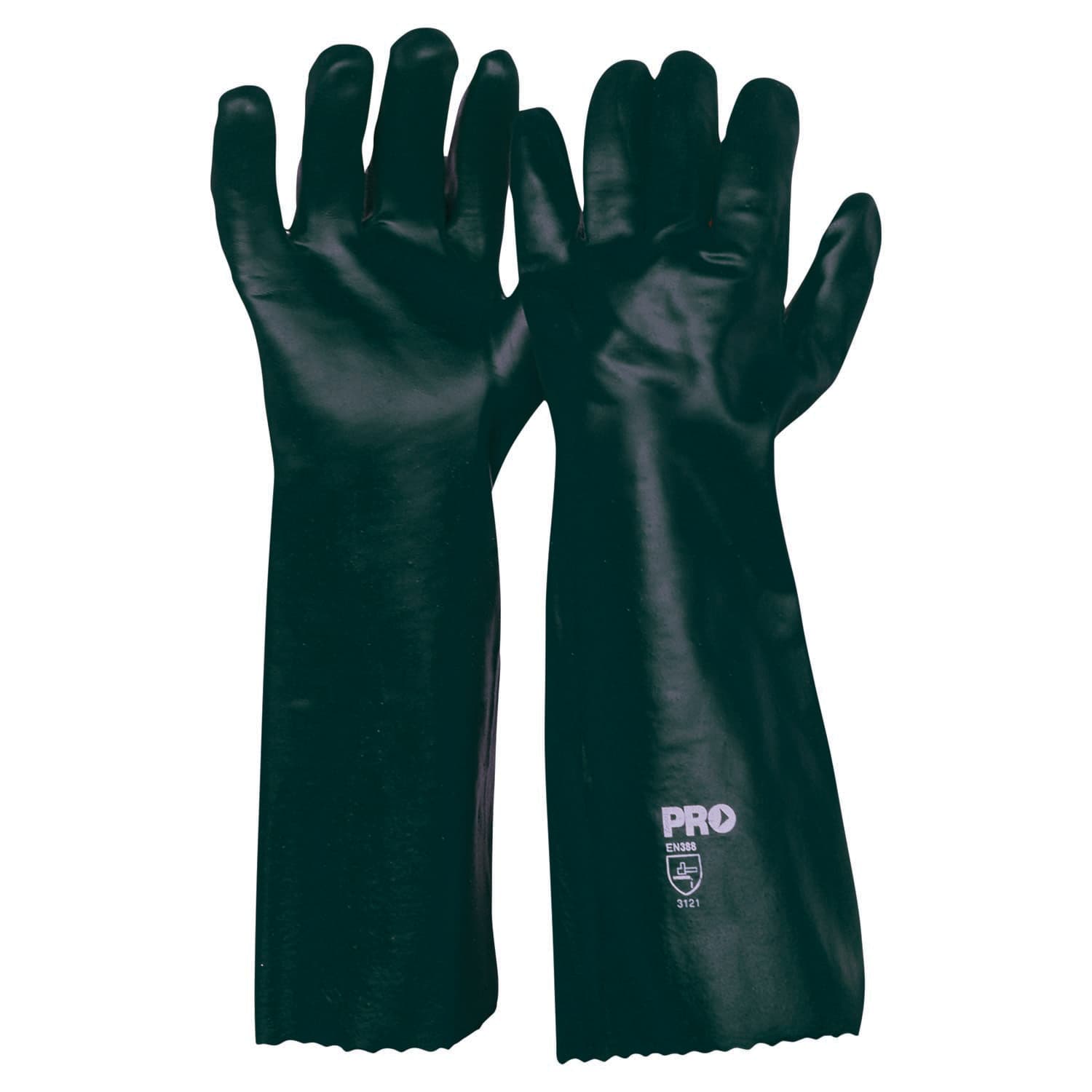 Pro Choice 45Cm Green Double Dipped Pvc Gloves Large