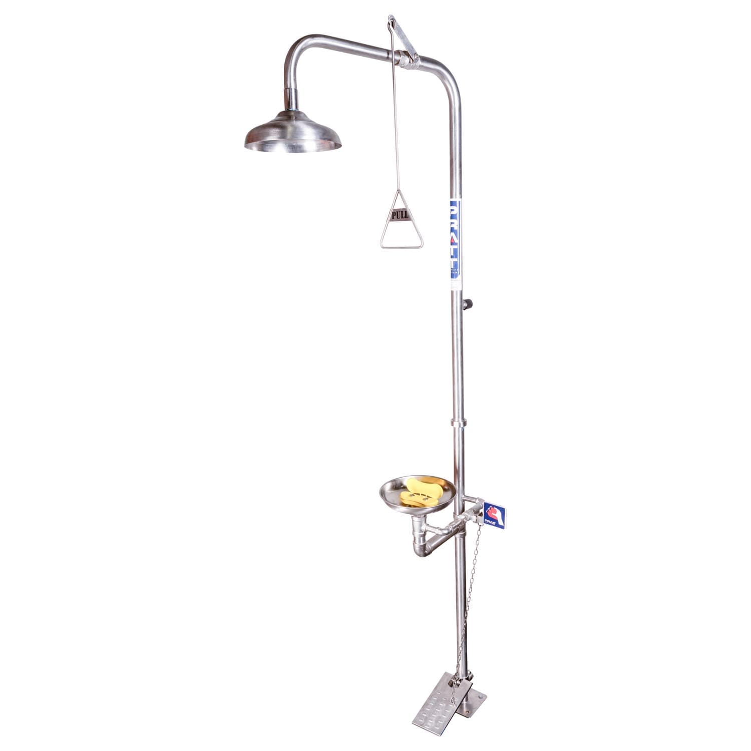 Pratt Combination 316Ss Shower With Eye & Face Wash, Bowl & Foot Treadle