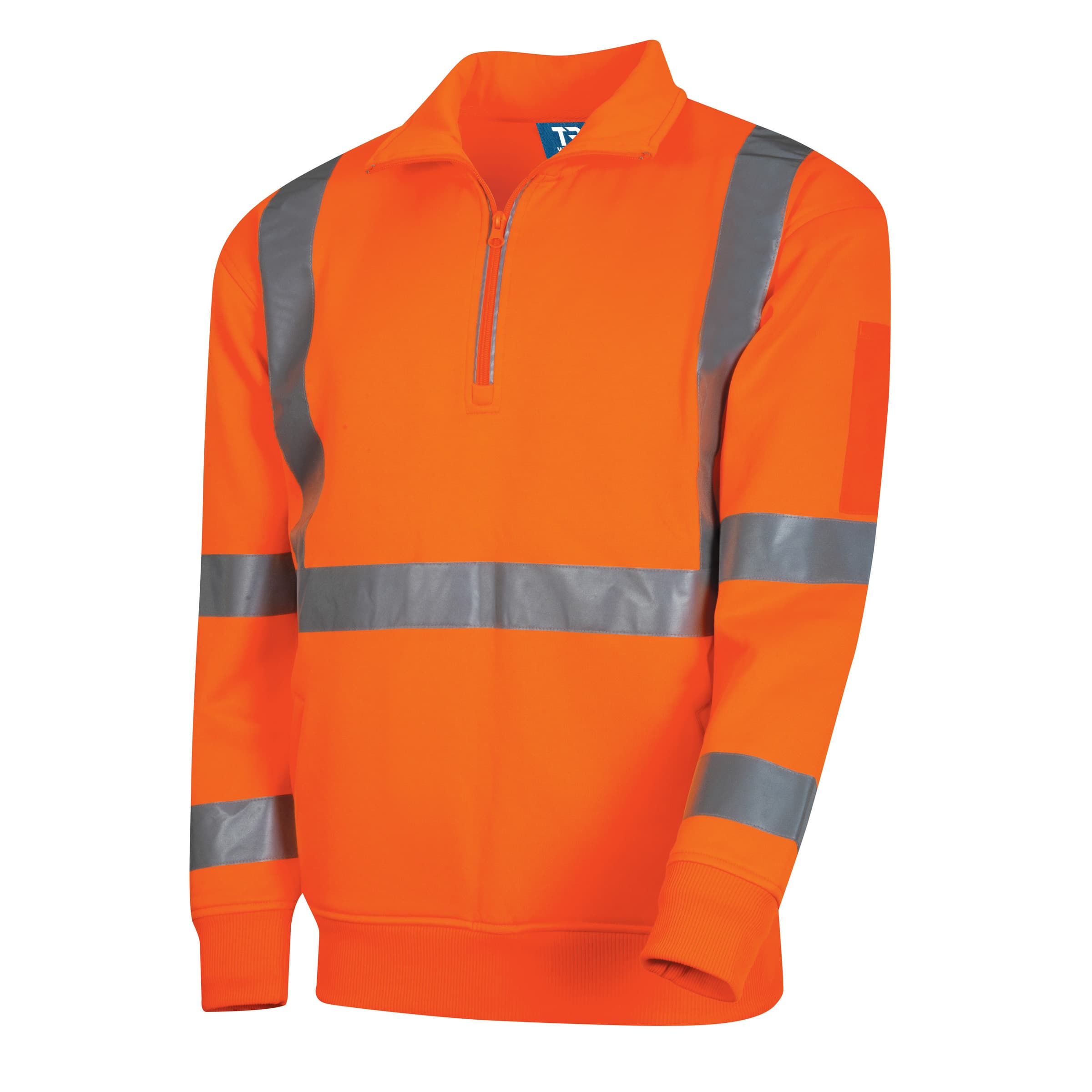 TRu Workwear Jumper 1/4 Zip Polyester Fleece With Tru Reflective Tape To T5 Pattern (X Back)