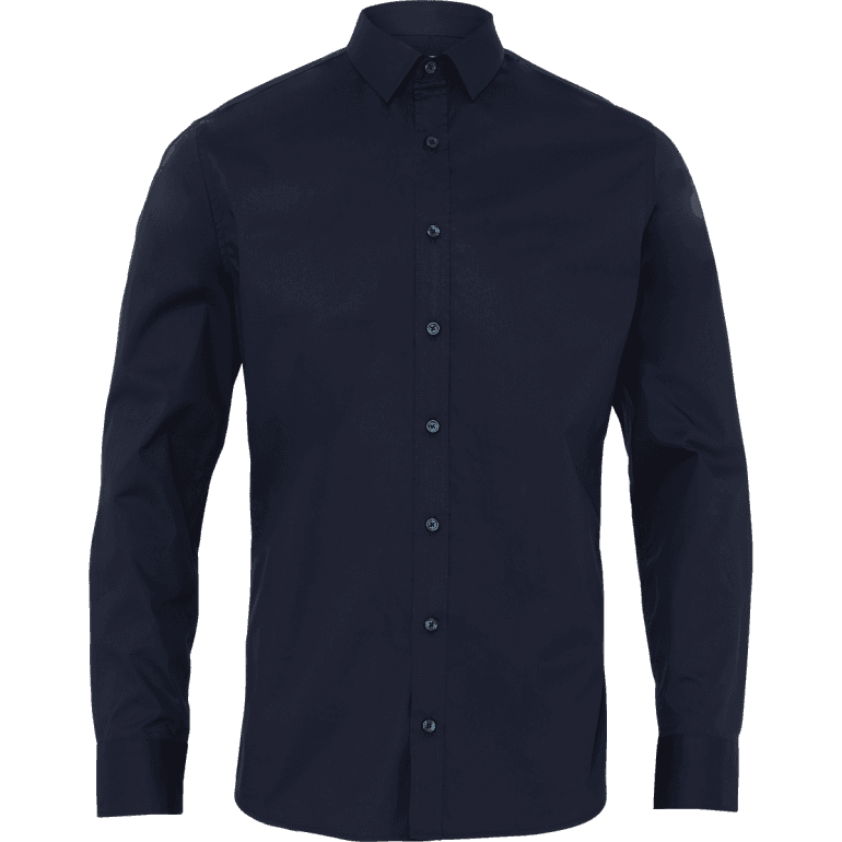 NNT Mens Avignon Long Sleeve Slim Shirt CATJDG (Navy)_4