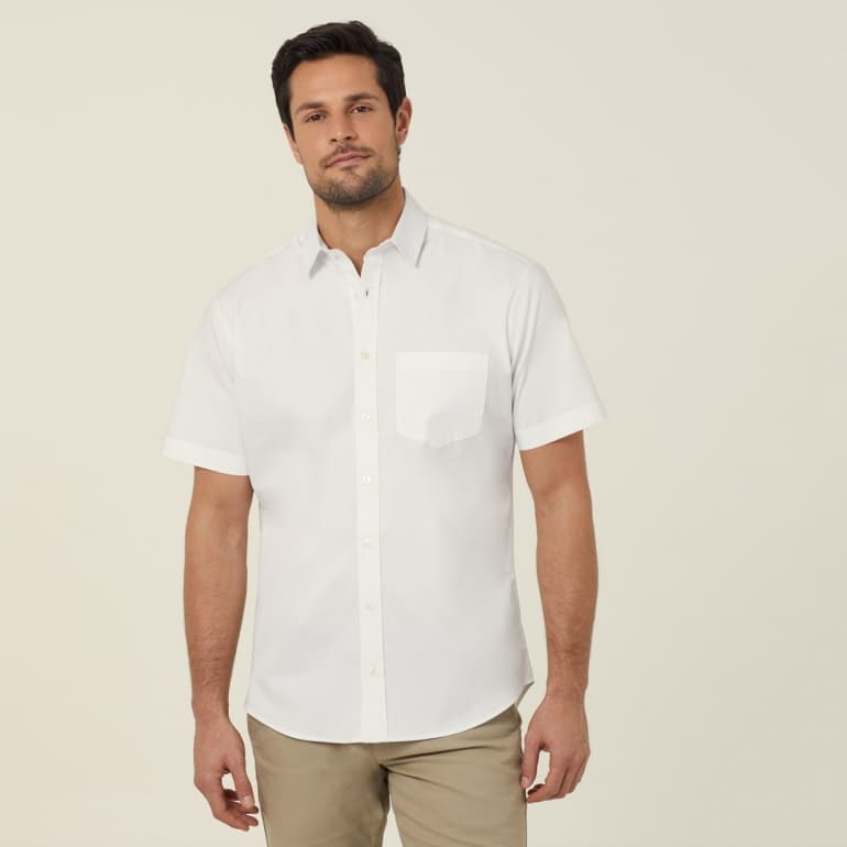 NNT Mens Avignon Short Sleeve Shirt CATJDN (White)