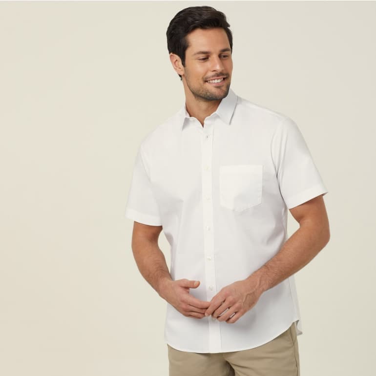 NNT Mens Avignon Short Sleeve Shirt CATJDN (White)_1