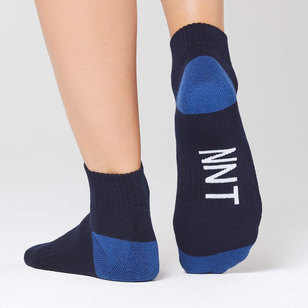 NNT Bamboo Sports Sock Ankle Length Contrast Heel CATKDN (Midnight Cobalt)_2