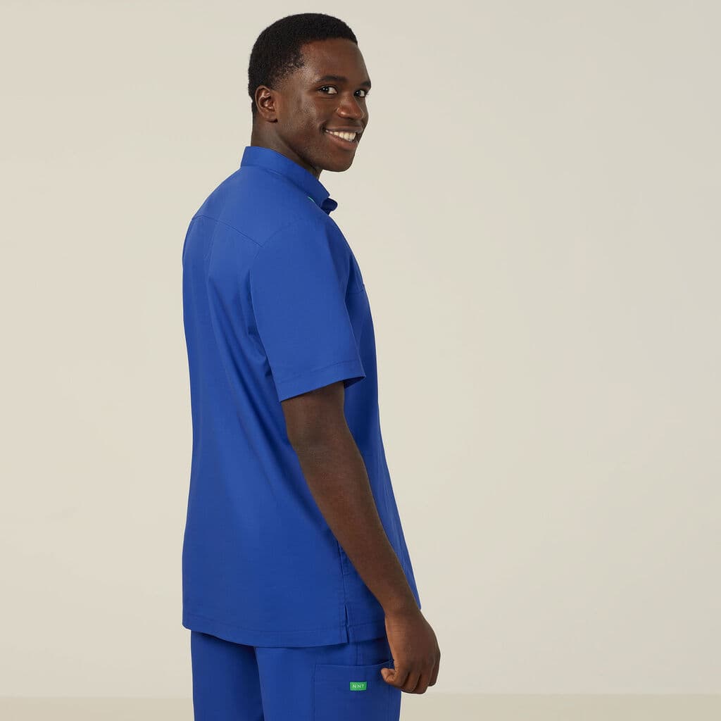 NNT Next-Gen Antibacterial Active Doherty Mandarin Collar Scrub Top CATRFN (Cobalt)_2