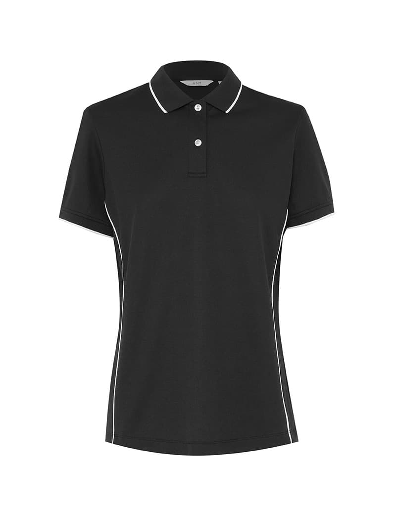 NNT Short Sleeve Tipped Polo CATUF7 (Black/White)_4