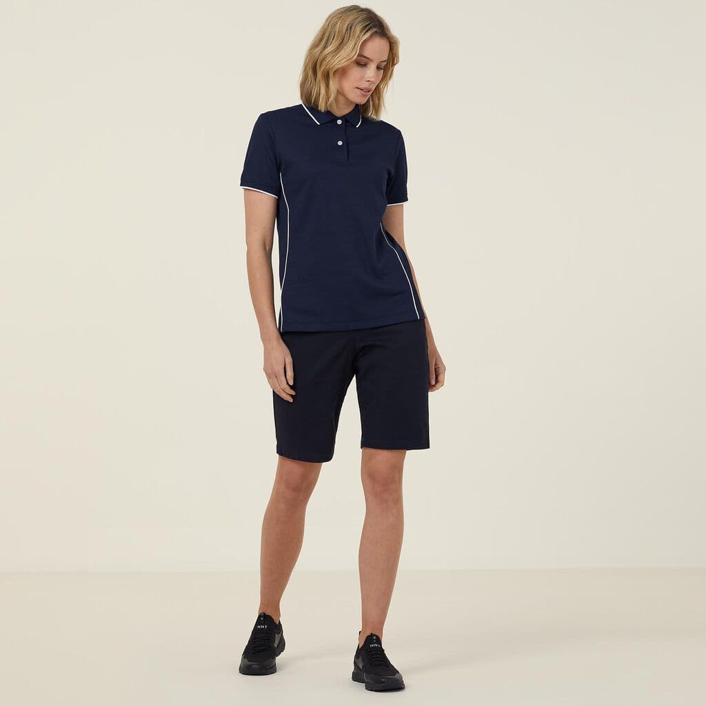 NNT Short Sleeve Tipped Polo CATUF7 (Navy/White)_3