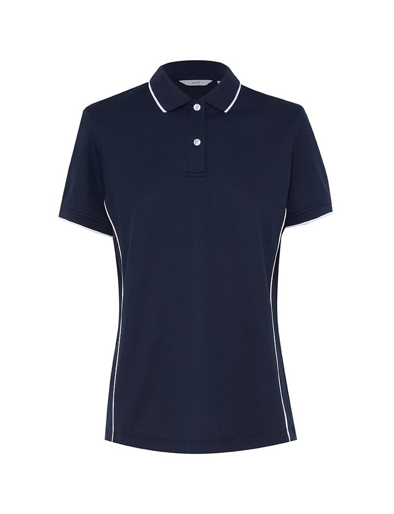 NNT Short Sleeve Tipped Polo CATUF7 (Navy/White)_4