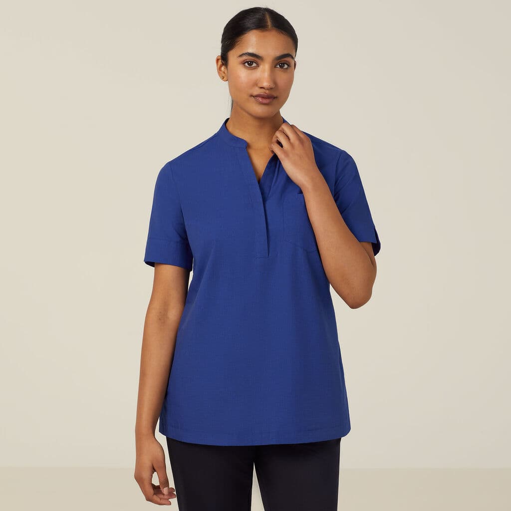 NNT Textured Short Sleeve Tunic CATUGA (Cobalt)