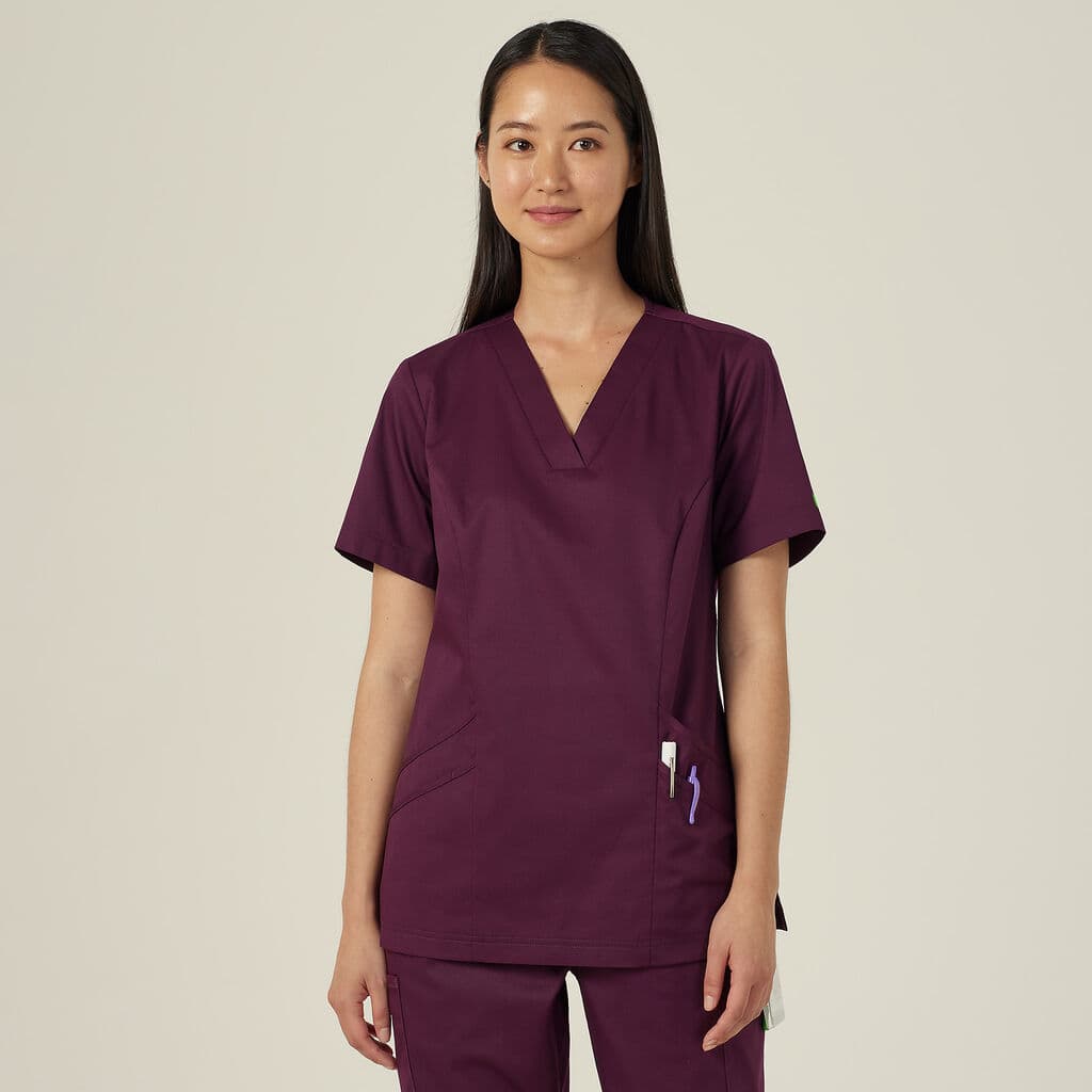 NNT Florence Scrub Top CATULM (Blackberry)