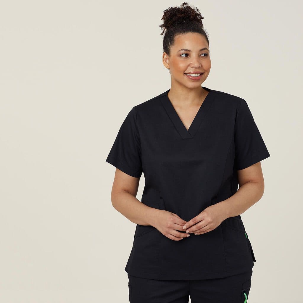 NNT Florence Scrub Top CATULM (Black)