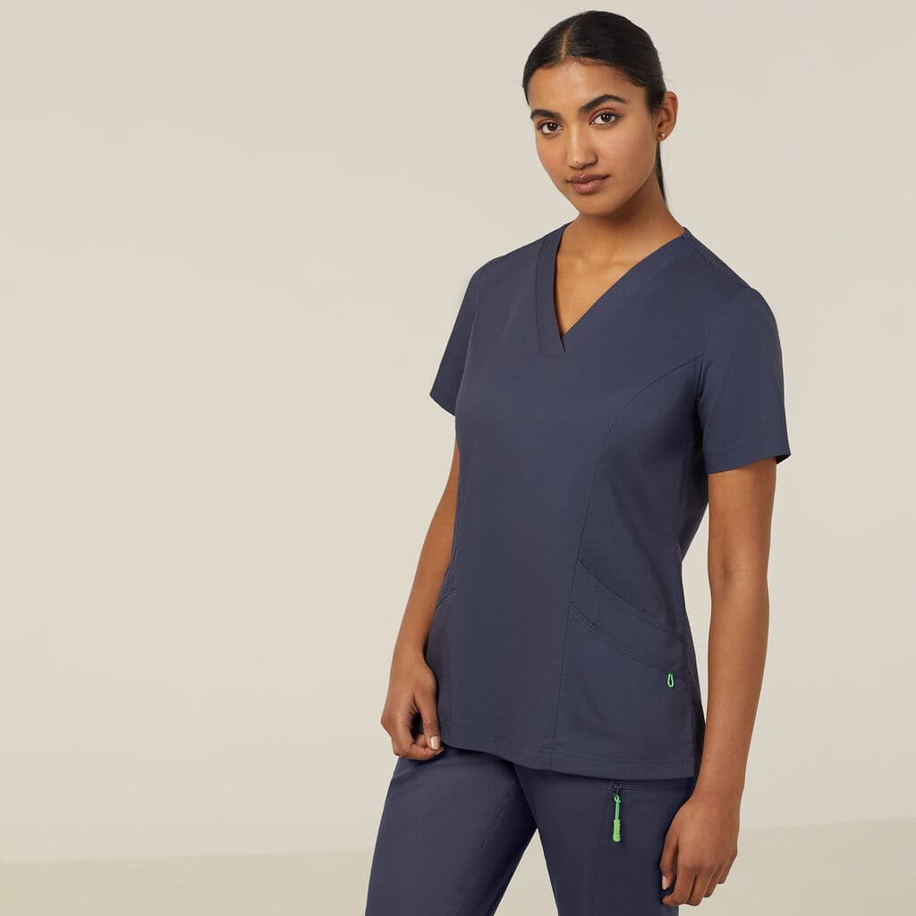 NNT Florence Scrub Top CATULM (Charcoal)_1