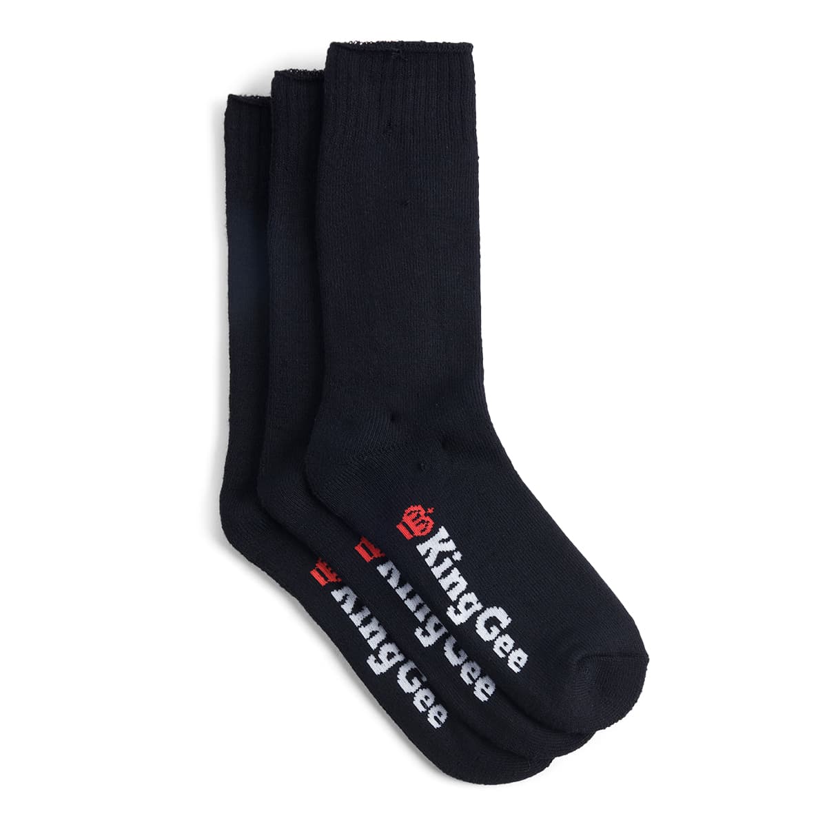 KingGee Men's Bamboo 3-Pack Work Socks (Black)_1