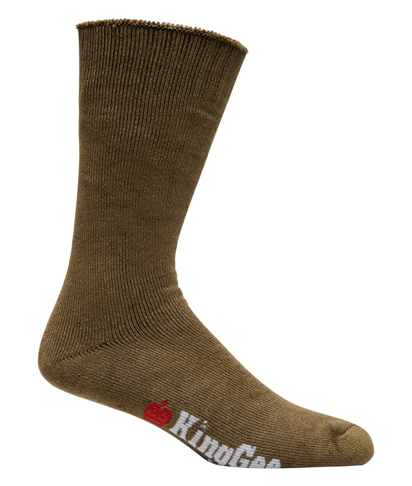 KingGee Mens Bamboo Work Sock 3 pack (Black/Khaki/Navy)_2