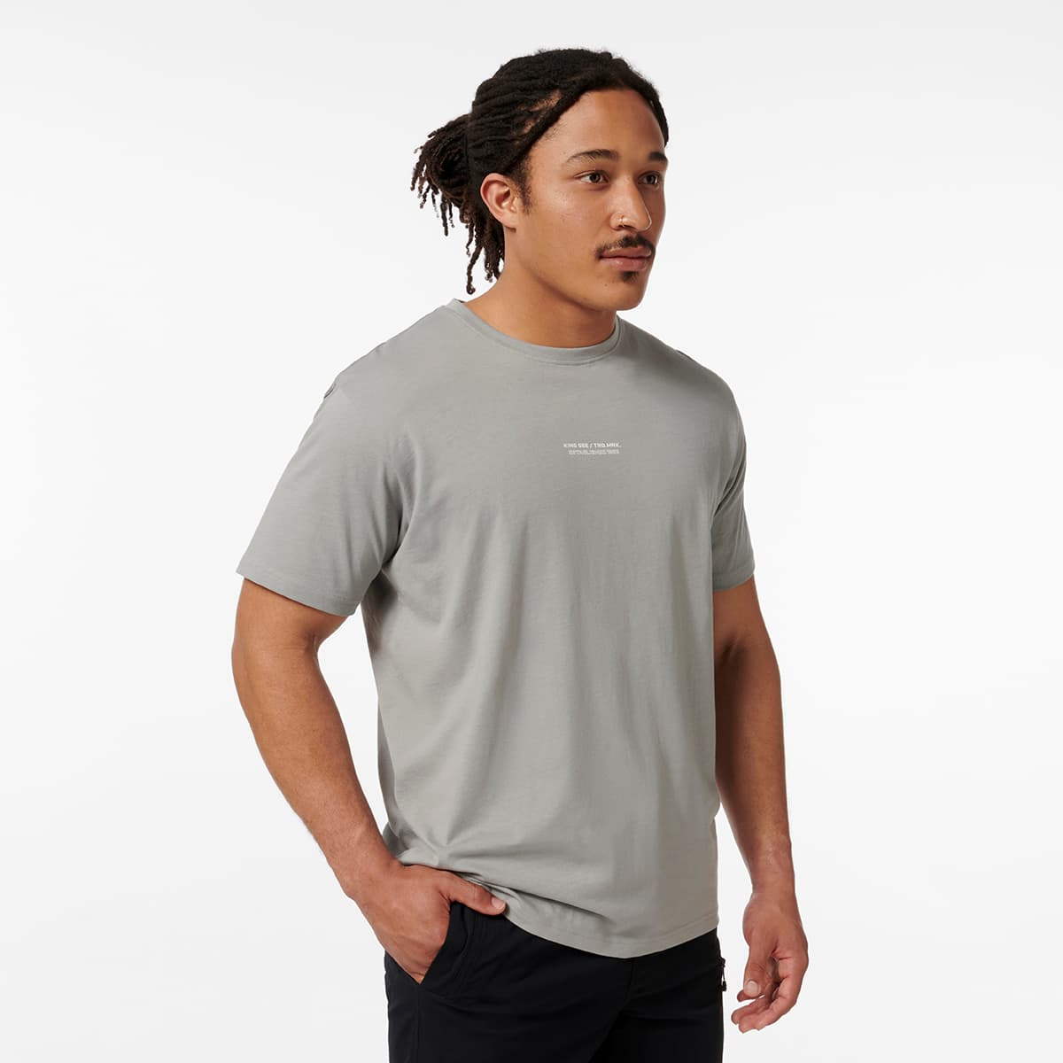 KingGee Trademark Australian Cotton Tee (Stone/Grey)_1