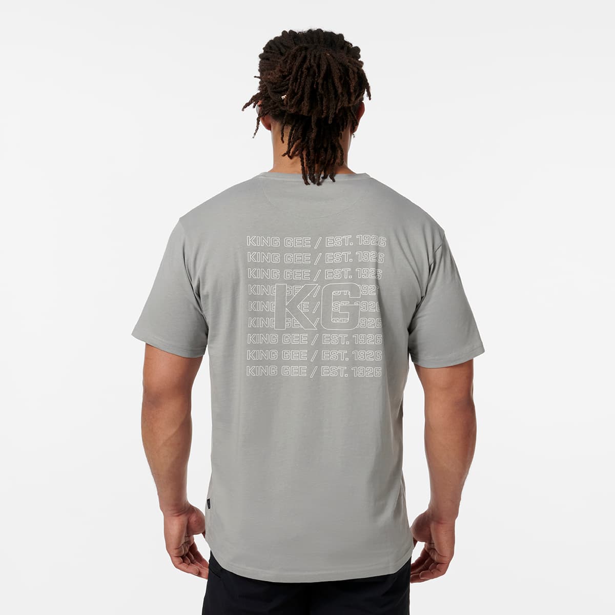 KingGee Trademark Australian Cotton Tee (Stone/Grey)_4