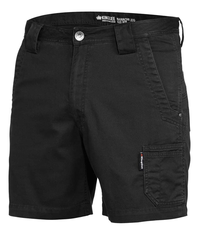 KingGee Mens Tradie Summer Short Short (Black)