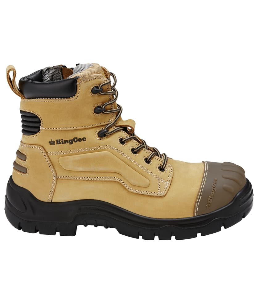 KingGee Mens Phoenix 6Z Side Zip Boot (Wheat)_1