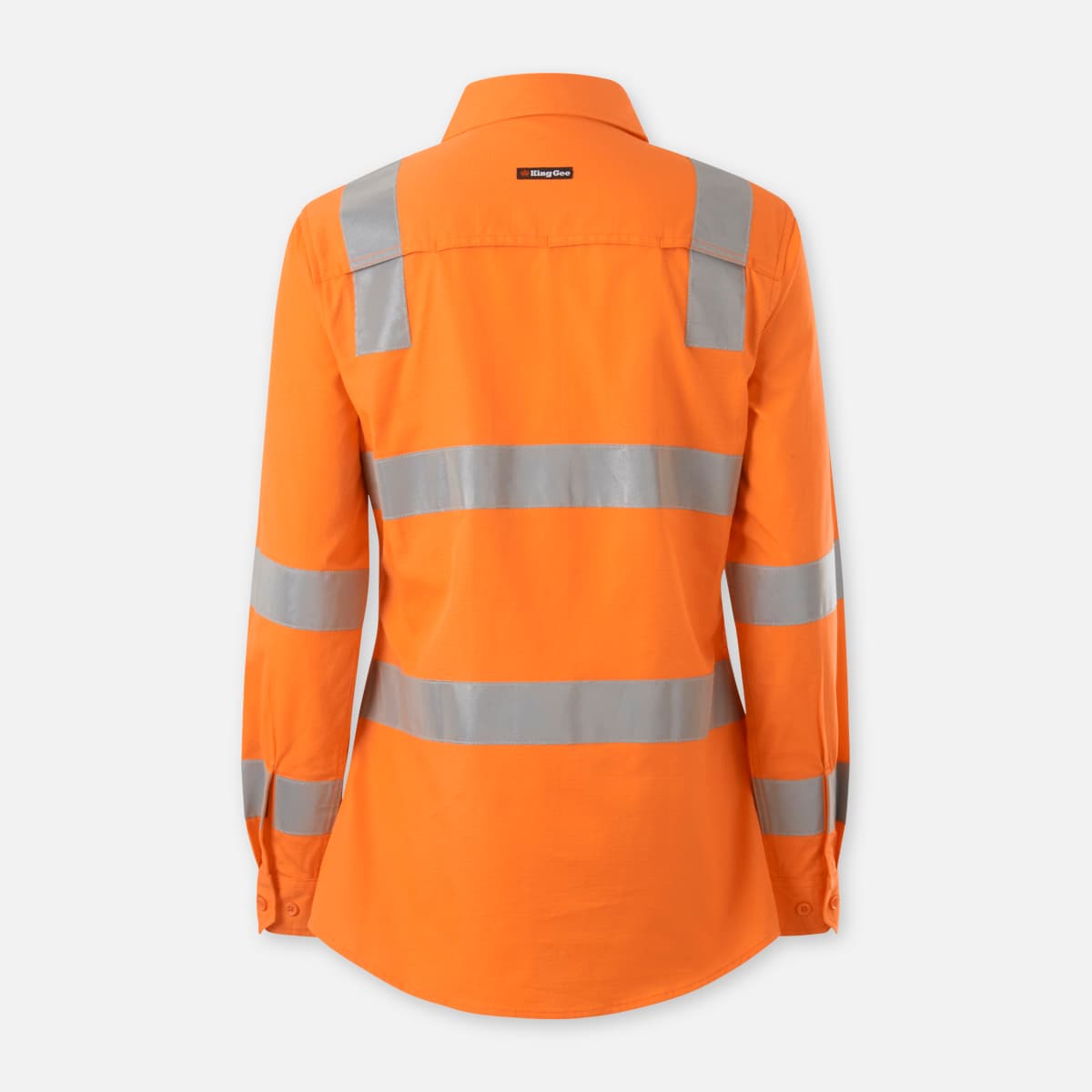 KingGee Women’s Workcool Vented Vic Rail Shirt (Orange)_2