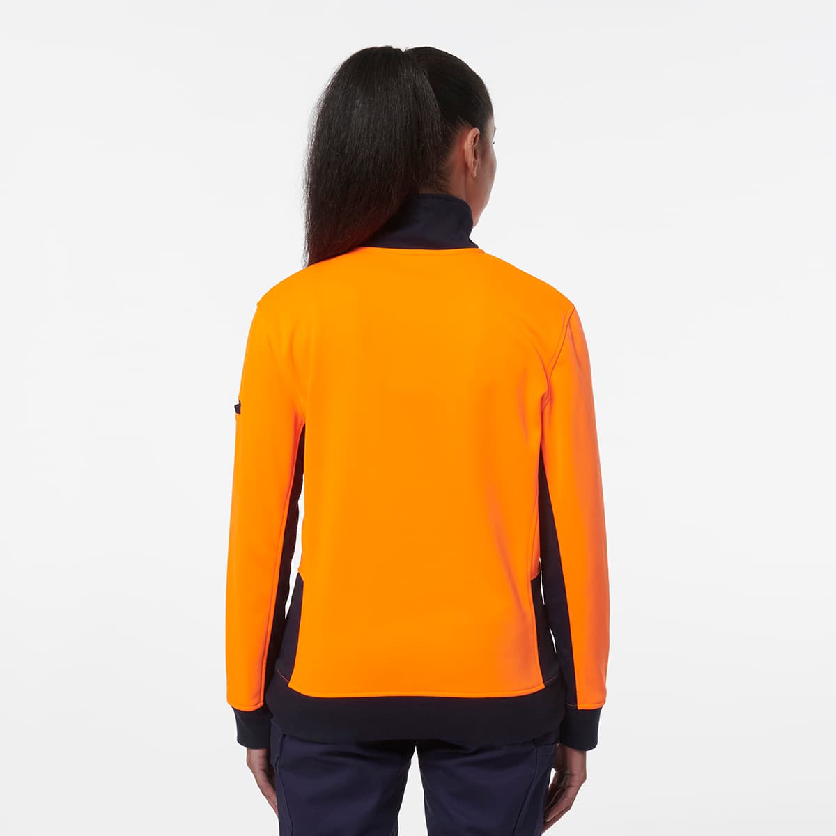 KingGee Women’s 1/4 Zip Fleece (Orange/Navy)_2