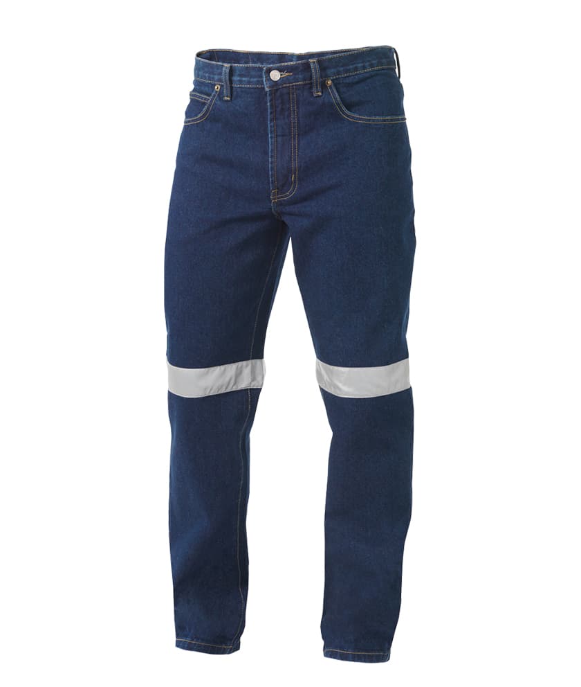 KingGee Mens Reflective Work Jean (Stonewash)