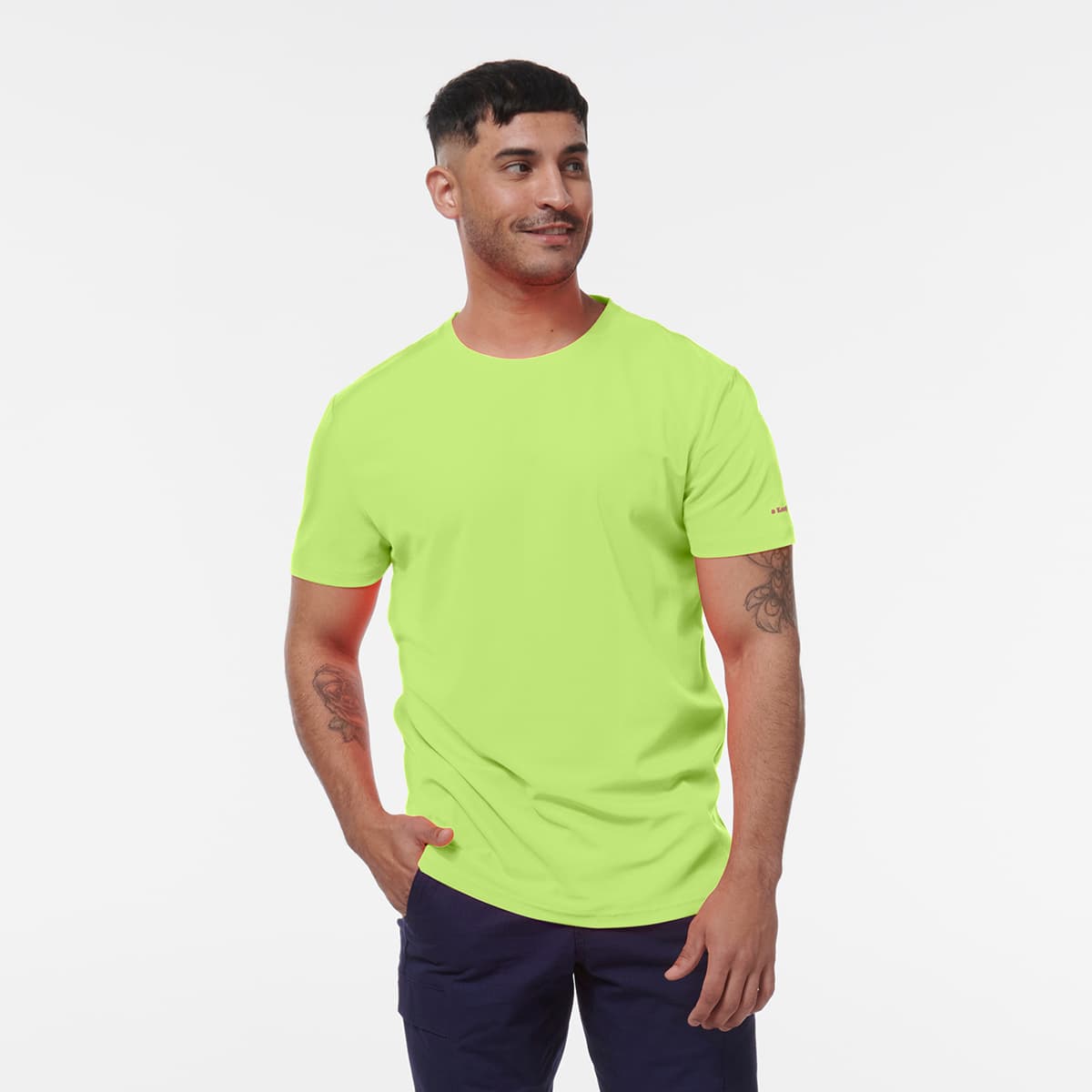 KingGee Hi Vis T Shirt (Hi-Vis Yellow)_4