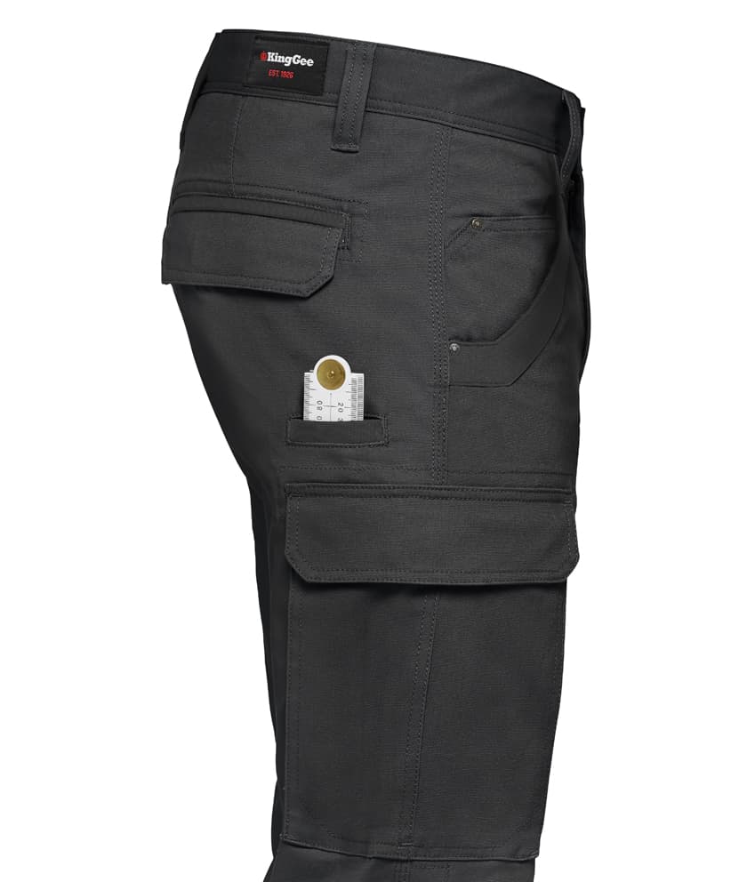 KingGee Mens Tradies Stretch Cargo Pant (Charcoal)_2