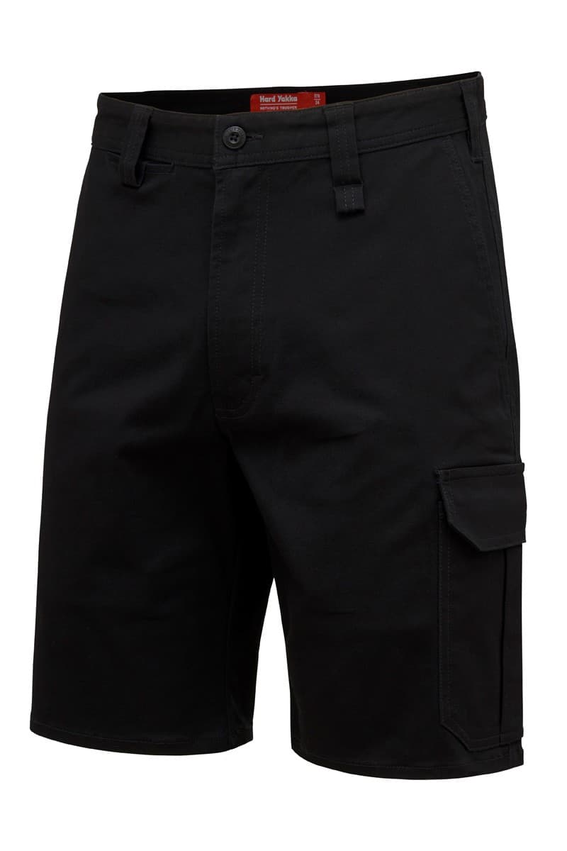 Hard Yakka Basic Stretch Drill Cargo Short (Black)