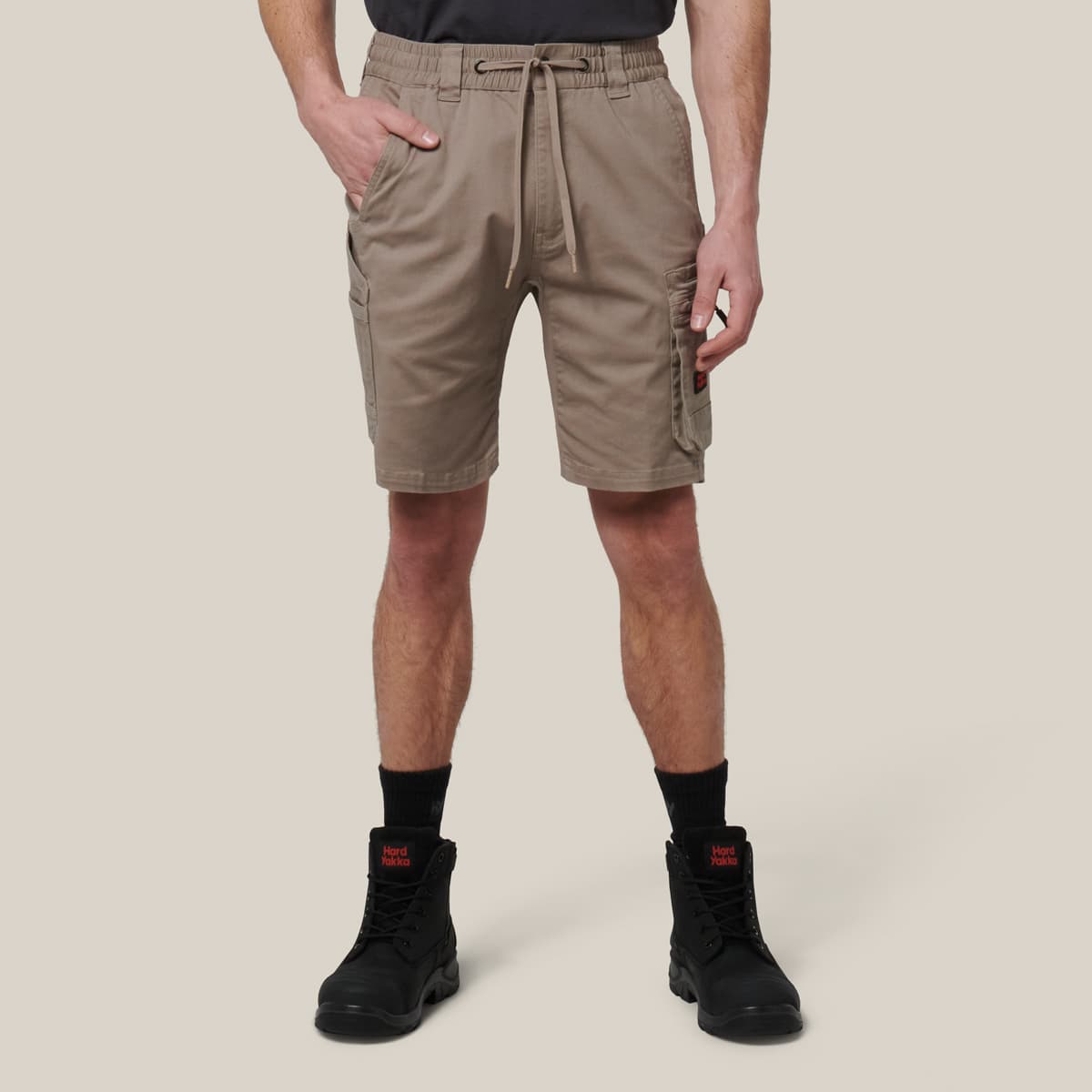 Hard Yakka Mens Toughmaxx Mid Shorts (Desert)_1