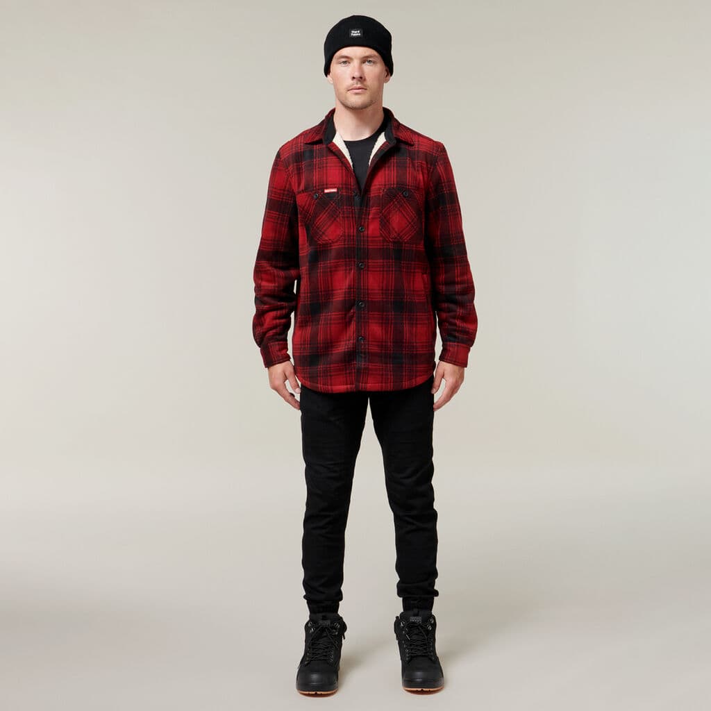 Hard Yakka Legends Sherpa with Beanie (Camper/Red)_4